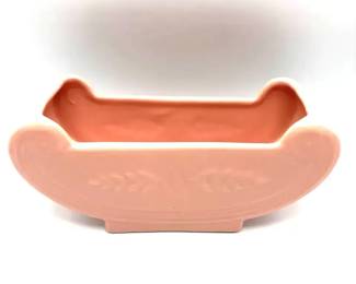 Vintage Abingdon Pottery Pink Oblong Planter USA Art Pottery Console Bowl