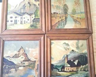 Original Paintings on Board by Syl. Steuer