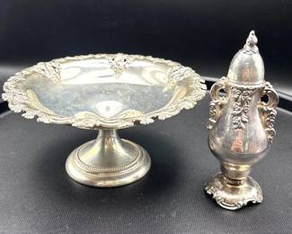 Wallace Baroque Pedestal Compote  Urn Style Vessel