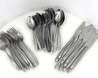 Vintage Hampshire House MidCentury Flatware Assortment Stainless Steel Silverware Lot