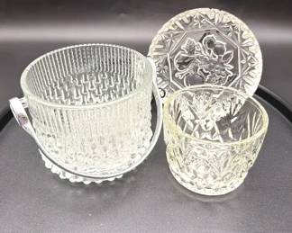 Vintage Clear CrystalGlass Barware and Tableware
