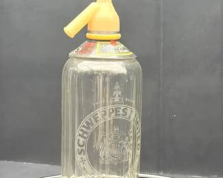 Schweppes Soda Water Glass Bottle