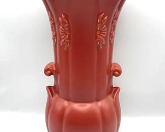 Abingdon USA Pink Vintage Art Pottery Vase Fluted Tulip Form Vase