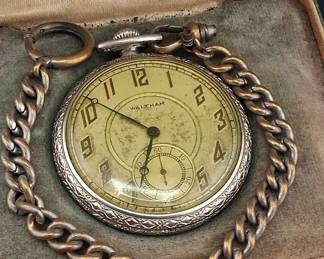 Waltham Pocket Watch 15 Jewels Works Periodically