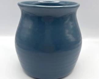 Vintage Hyalyn USA Blue Ceramic Pottery Vase