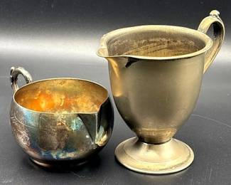 Vintage Lehman Brothers Pitcher W. Rogers Creamer Pitcher