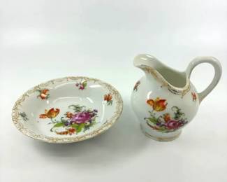 Vintage Schwarzburg Creamer Karafe and Dish