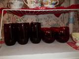 ruby red glassware