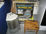 room heater, leaf blower