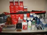 oil filters, spark plugs, quarts of oil