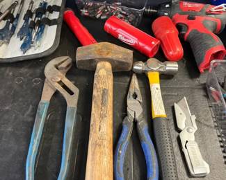 Spade Bit Set, Drill Bits, Milwaukee Cordless Drill and a Few More Miscellaneous Items