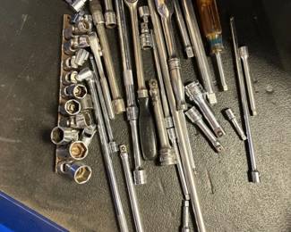 Assortment of Sockets, Ratchets, and Extension Bars