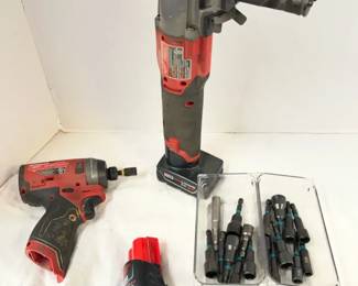 Milwaukee Impact Driver and Nibbler and Accessories