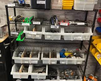 Seven Shelving Metal Storage on Wheels