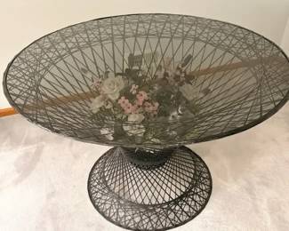 Black Spun Fiberglass Table Russell Woodard Style
