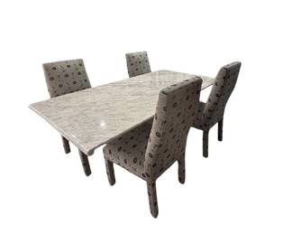 CAO Faux Marble Dining Table  Chairs