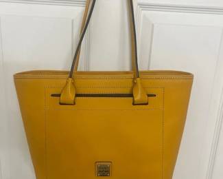 Dooney  Bourke Beacon Slip Tote in Dandelion Bright Yellow Vachetta Leather