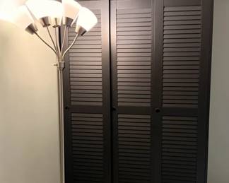Spacious Black CabinetCloset and Lamp
