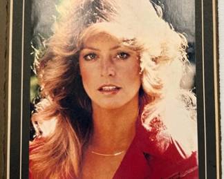 Vintage Farrah Fawcett Portrait Photograph with Facsimile or Possible Autograph
