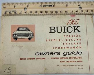 Original 1965 Buick Special Skylark Sportwagon Owners Guide Vintage GM Manual
