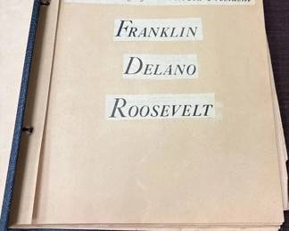 Vintage 1940s FDR Memorial Scrapbook 2 Souvenir Photo Albums Historical Ephemera