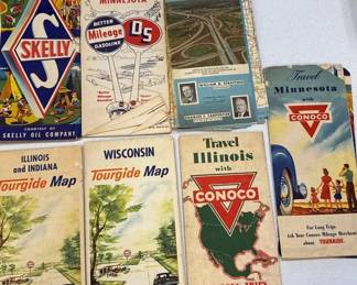 Vintage Gas Station Road Maps Travel Guides Gulf, Conoco, Skelly More 1940s1960s