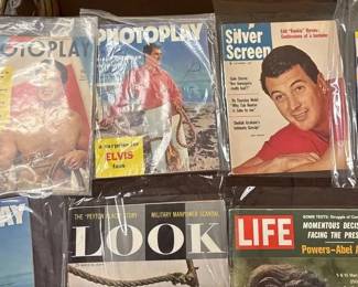 Vintage Hollywood Entertainment Magazines Elvis Presley, Rock Hudson, LIFE Photoplay