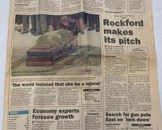Original 1994 Jacqueline Kennedy Onassis Funeral Newspaper JFK Jr. at Arlington National Cemetery