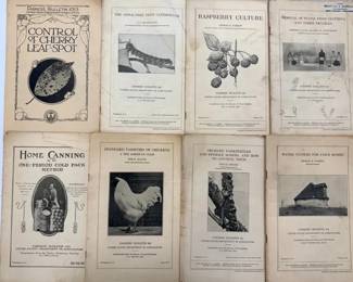 8 Antique USDA Farmers Bulletins Early 1900s Farming, Canning, Chickens Gardening