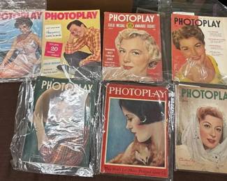 Collection of 6 Vintage Photoplay PhotoplayRelated Hollywood Movie Star Magazines