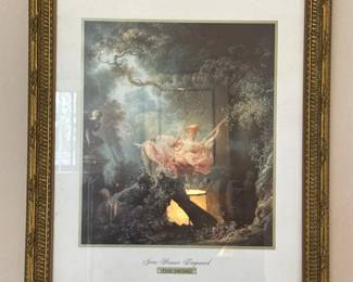 JeanHonore Fragonard The Swing Framed Classical Art Print in Ornate Gold Frame