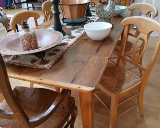 Pine Dining room table. Seats 8-10