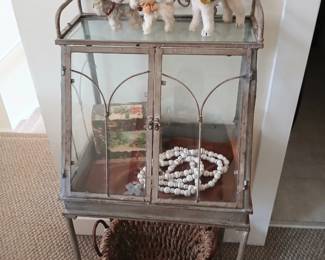 Glass and metal cabinet
