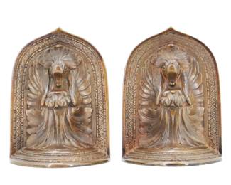 Lot 1551 2 RARE Tiffany Studios New York Spanish Pattern Bronze Bookends