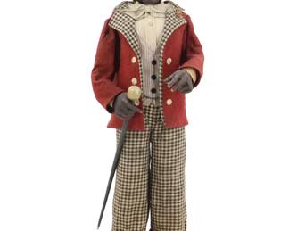 Lot 1518 19th Century Black Americana Clockwork Nodder Automaton