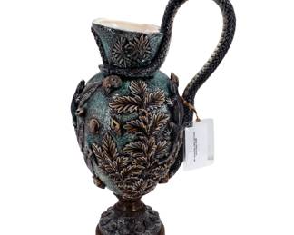 Lot 1607 George Jones Style Majolica Palissy Vase Circa 1870