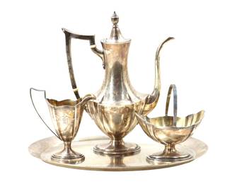 Lot 50 4 Piece Gorham Sterling Silver Tea and Coffee Set Approx 39.835 ozt.