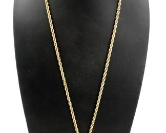 Lot 87 South African 1975 Krugerrand Gold Coin Pendant on a 14k Gold Chain Gross 46.7 g.