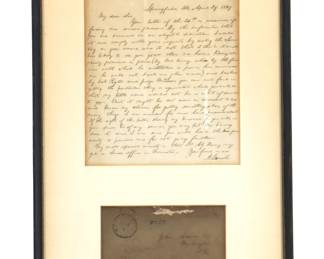 Lot 1502 Historical Letter Handwritten and Signed by Abraham Lincoln 1849