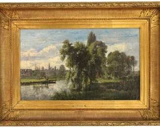 Lot 1530 Alexandre Rene Veron (1826-1897) French, Landscape Oil on Canvas