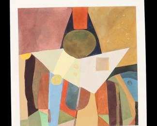 Lot 153 Darrell Crisp, 20th Century American, Abstract Watercolor