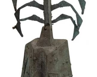 Lot 196 Vintage Paolo Soleri for Arcosanti Bronze Wind Bell with Ribbed Design