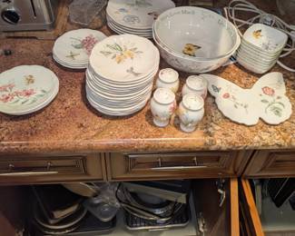 Lenox Butterfly Meadow pattern dinnerware, serving pieces, tableware