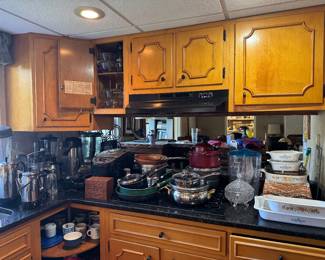 Kitchen items blenders pots pans