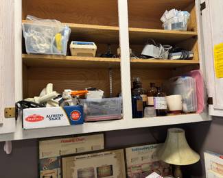 Dental items, apothecary bottles