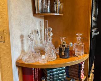 Crystal decanter’s and barware