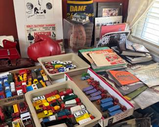 Diecast cars, including some hot wheels red lines