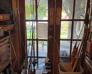 Fishing rods and reels, hunting bows