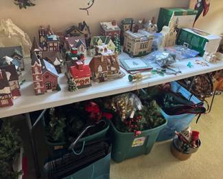 Christmas lights village