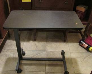 Hospital moveable table on wheels